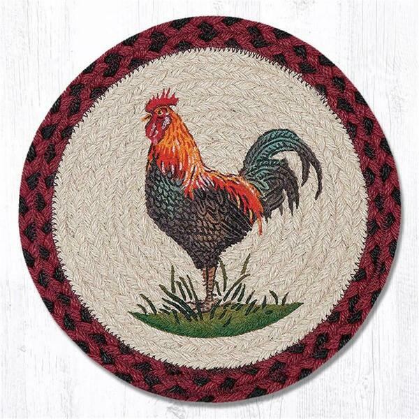 Capitol Importing Co 10 x 10 in. Rustic Rooster Printed Round Swatch 80-471RR